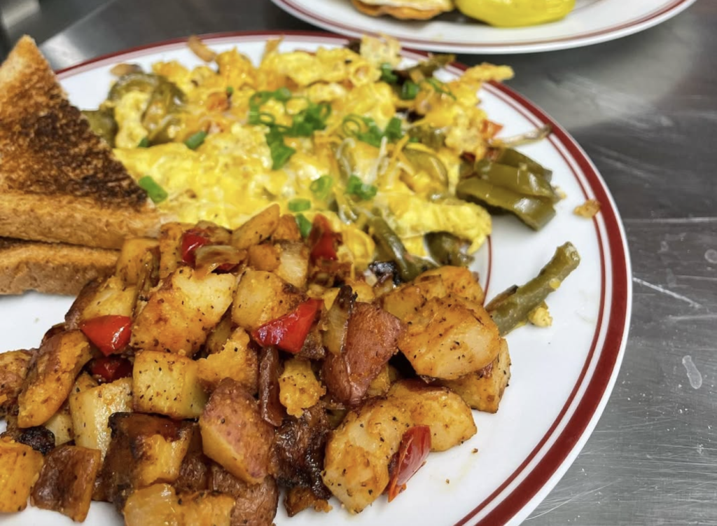 Brunch plate from Fitch Ranch Meats & Market.